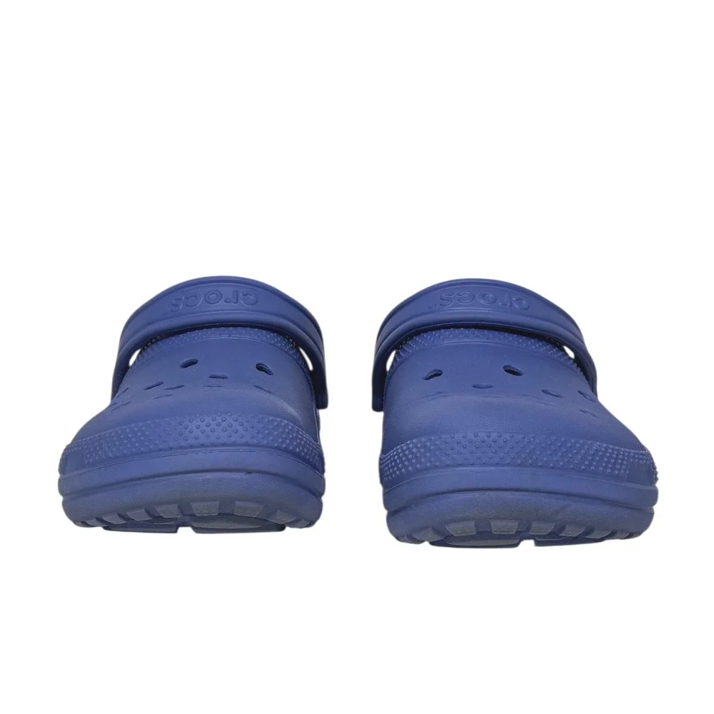 Crocs Classic Lined Clog Purple Blue Mens 9 Women 11 Faux Fur Warm Slip On Shoes